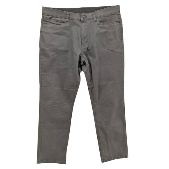 English Laundry 5 Pocket Pants Mens Grey Stretch Zip Pocket Flat Front Sz 36x30 - Picture 1 of 12